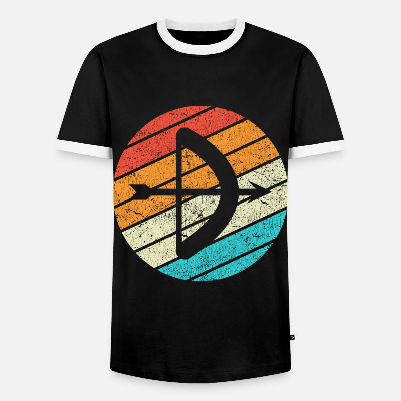 Bogen Schießen Geschenk Spruch Bogenschießen - Männer Kontrast-T-Shirt - Schwarz/Weiß