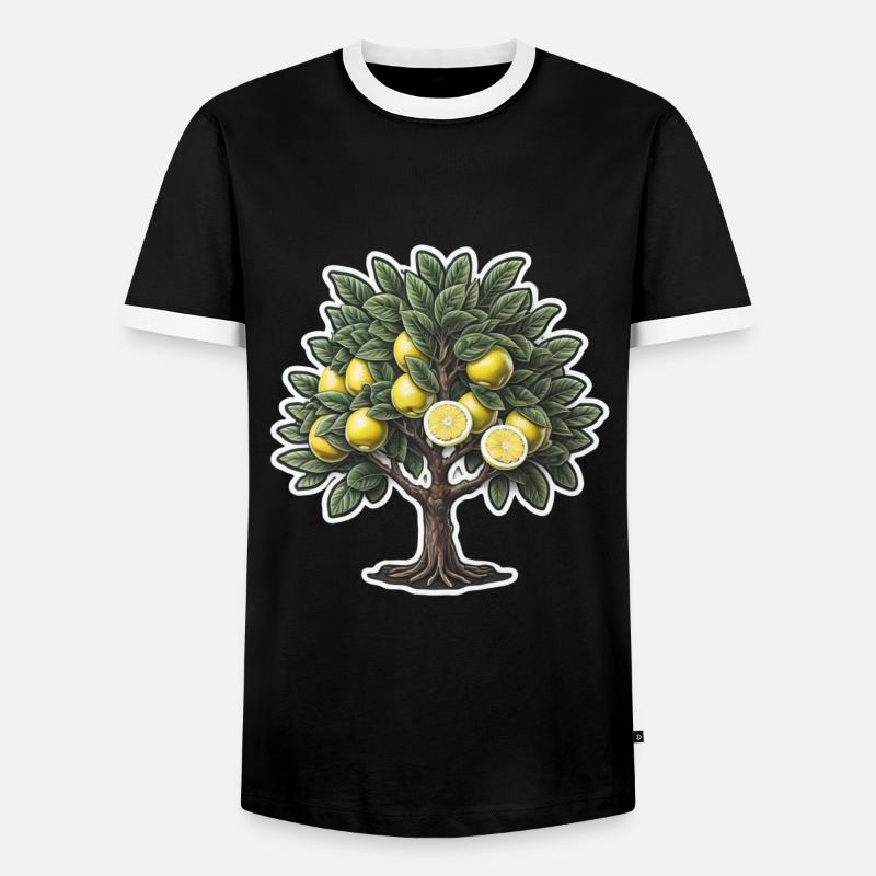 Lemon tree - Men's Ringer Shirt - black/white
