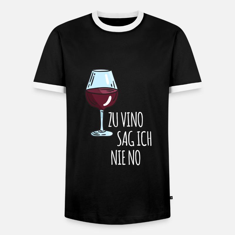 Wein Spruch Geschenkidee - Männer Kontrast-T-Shirt - Schwarz/Weiß