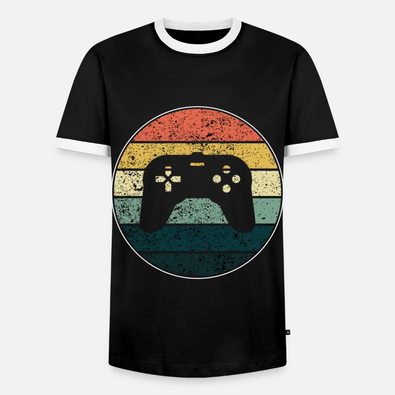Console - Men's Ringer Shirt - black/white
