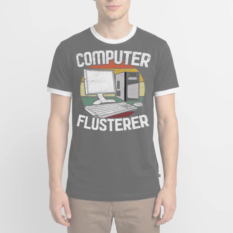 Computer Flüsterer Computer Nerd Informatik Männer Kontrast-T-Shirt