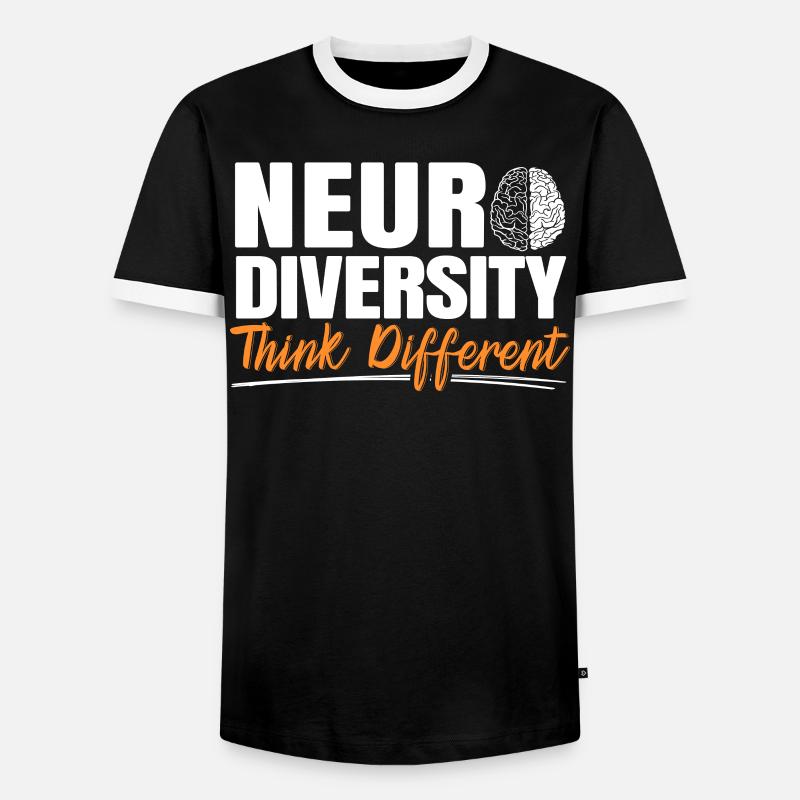 Neurodiversity Think Differently - Men's Ringer Shirt - black/white