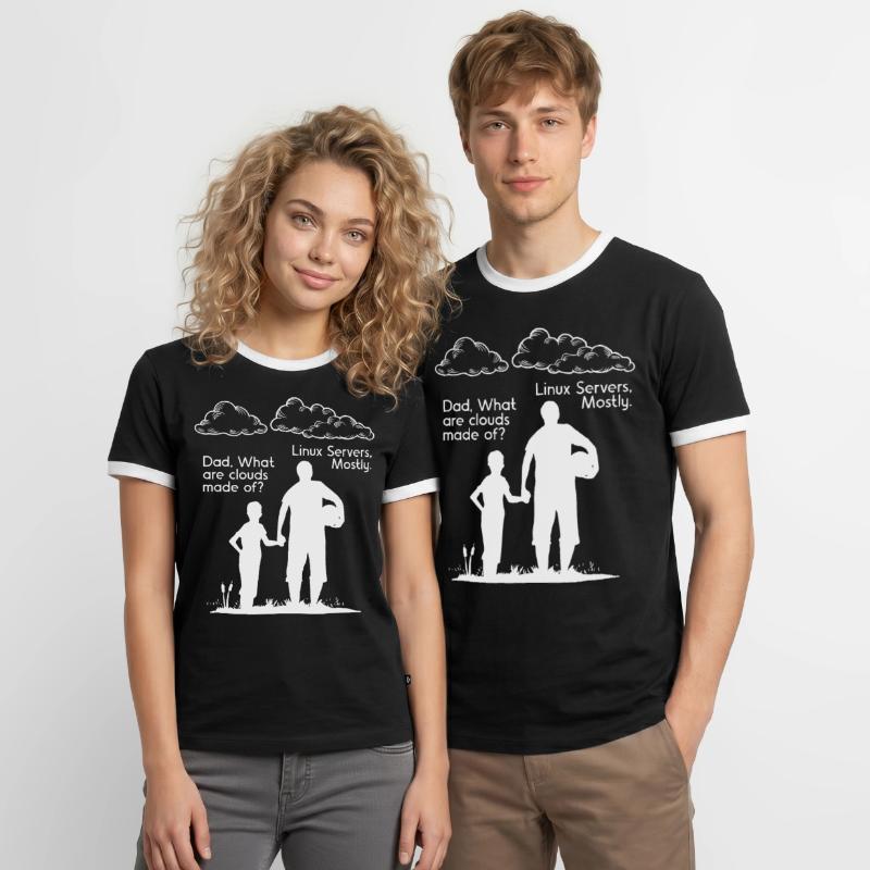 Aus Was Sind Clouds Programmierer Coder Männer Kontrast-T-Shirt