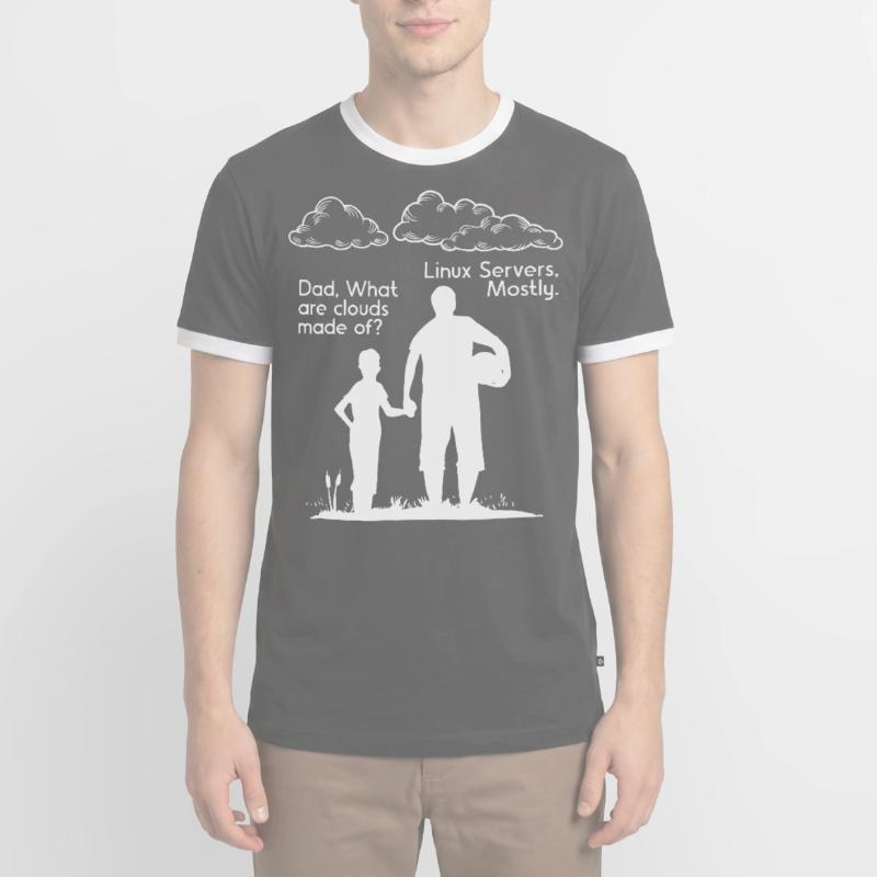 Aus Was Sind Clouds Programmierer Coder Männer Kontrast-T-Shirt