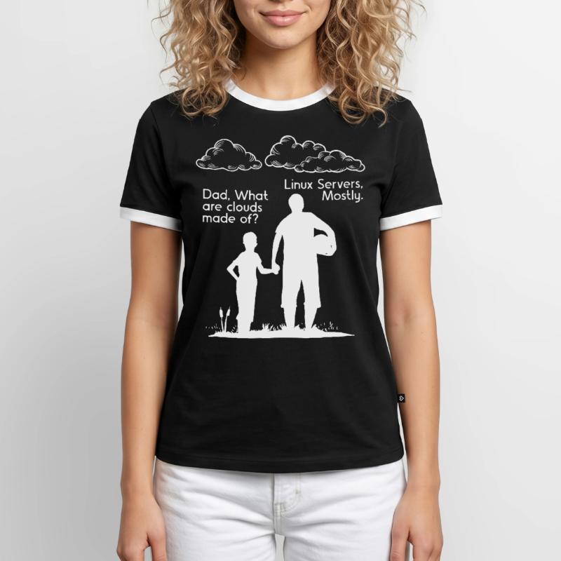 Aus Was Sind Clouds Programmierer Coder Männer Kontrast-T-Shirt
