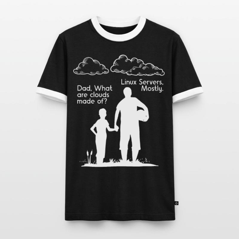 Aus Was Sind Clouds Programmierer Coder Männer Kontrast-T-Shirt