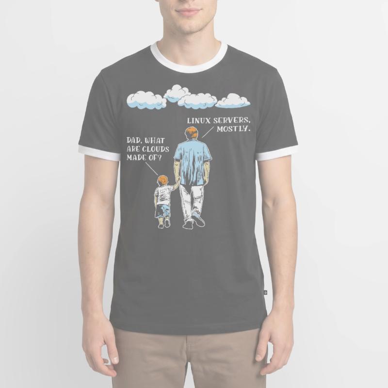 Aus Was Sind Clouds Programmierer Coder Männer Kontrast-T-Shirt