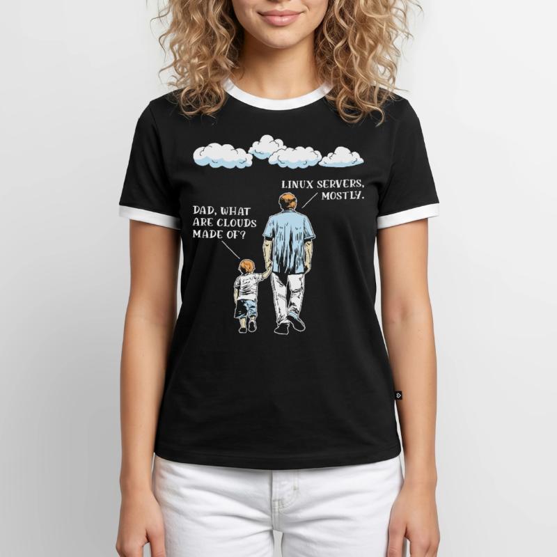 Aus Was Sind Clouds Programmierer Coder Männer Kontrast-T-Shirt