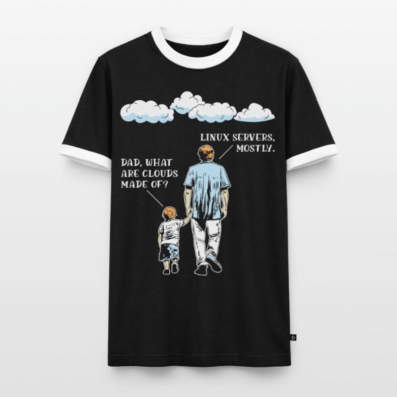 Aus Was Sind Clouds Programmierer Coder Männer Kontrast-T-Shirt