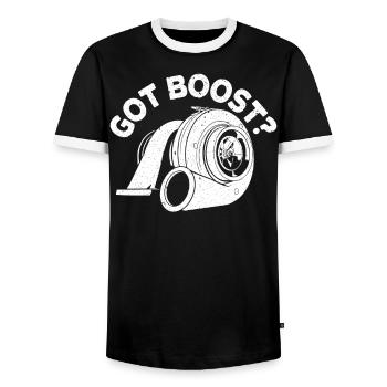 Got Boost Turbo Schnecke Motorsport Auto-Rennen - Männer Kontrast-T-Shirt - Schwarz/Weiß - Vorne - AI Model Female 172 light (172cm) & AI Model Male 178 light (178cm)