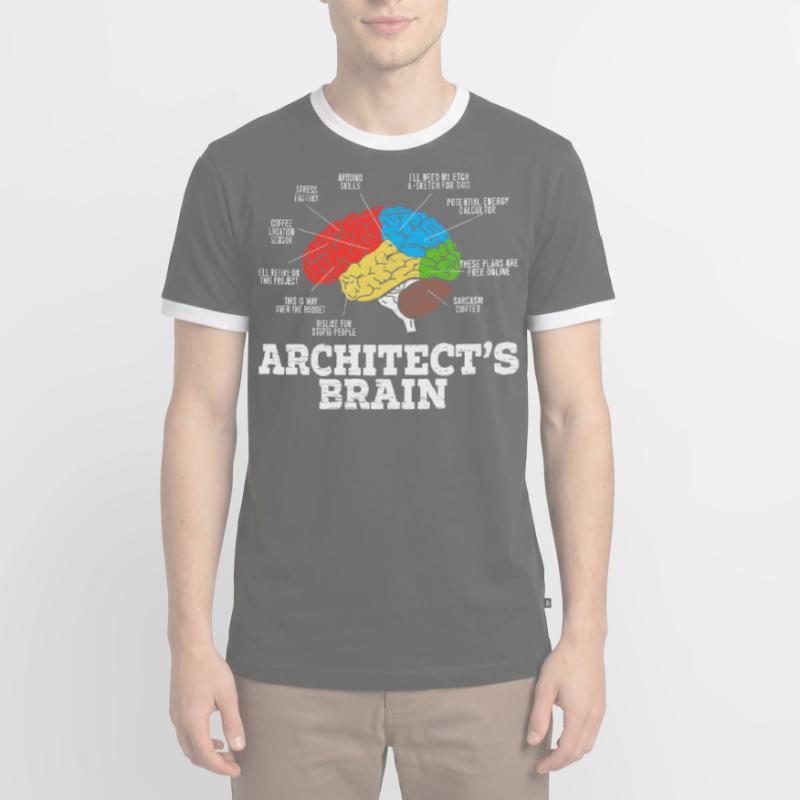Architecte d’architecte Architecte Architecture Architecte T-shirt contrasté Homme