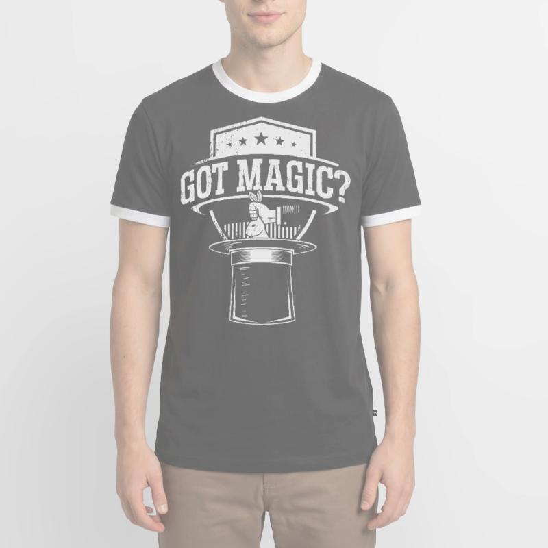 Got Magic Magic Wizards Magic Tricks Wizarding Men's Ringer Shirt