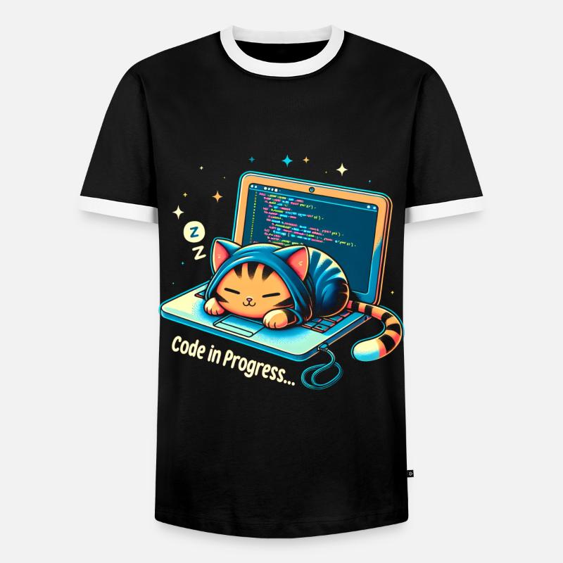 Code in progress.. - Programming Cats - Men's Ringer Shirt - black/white