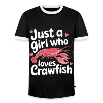 Homards, crabes, crevettes, fruits de mer - T-shirt contrasté Homme - noir/blanc - Devant - AI Model Female 172 light (172cm) & AI Model Male 178 light (178cm)