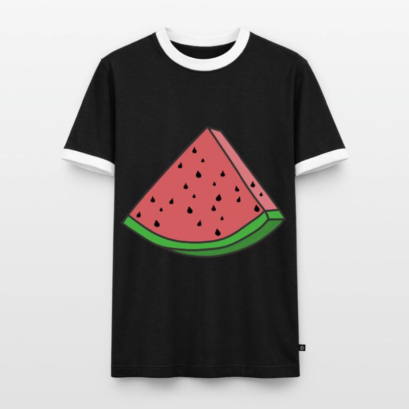 Pastèque Pastèque Pièces de pastèque T-shirt contrasté Homme