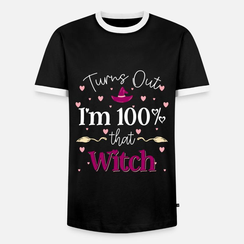 Witch Magic Spell Walpurgis Night - Men's Ringer Shirt - black/white