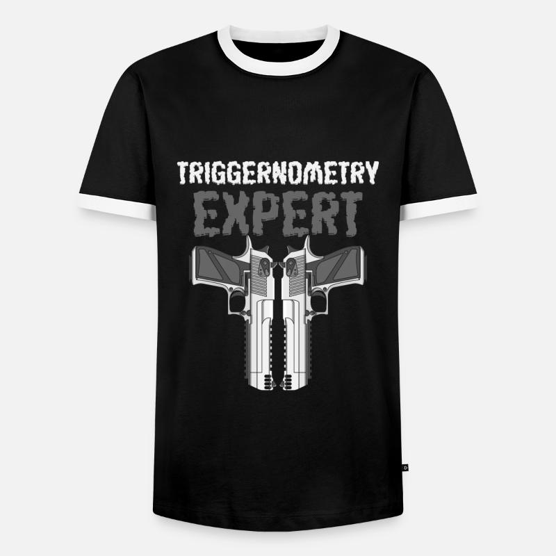 Weapons Firearm - Men's Ringer Shirt - black/white