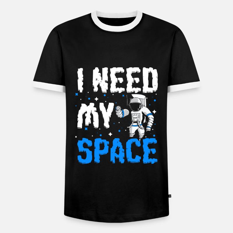 Fusée Star du logo spatial - T-shirt contrasté Homme - noir/blanc