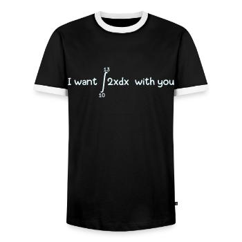 I want 69 with you Mathematik Integral Mathelehrer - Männer Kontrast-T-Shirt - Schwarz/Weiß - Vorne - AI Model Female 172 light (172cm) & AI Model Male 178 light (178cm)