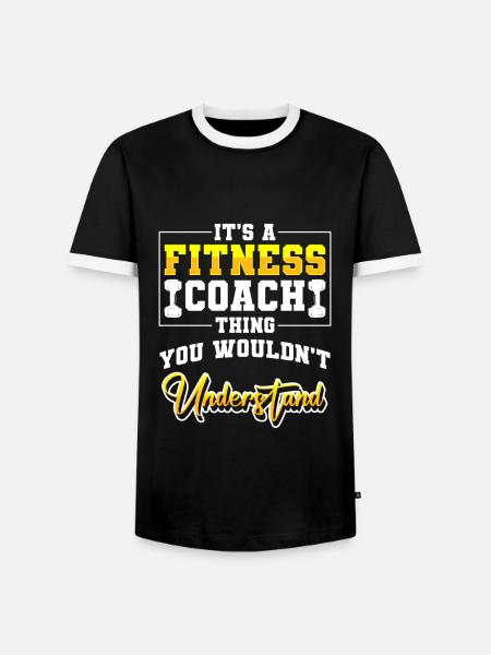 Fitnesstrainer Training - Männer Kontrast-T-Shirt - Schwarz/Weiß