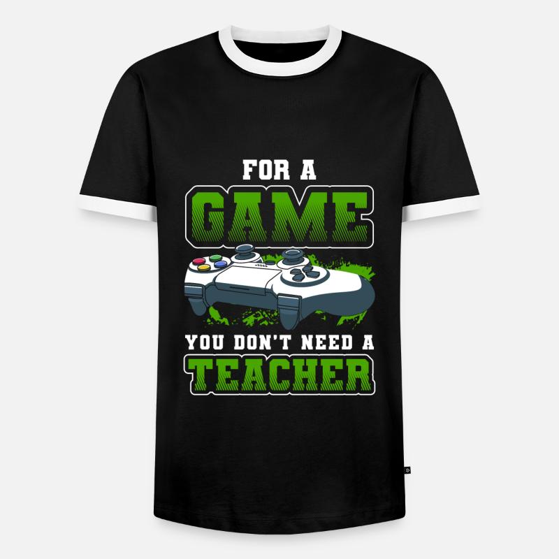 Nerd PC Computer - Männer Kontrast-T-Shirt - Schwarz/Weiß