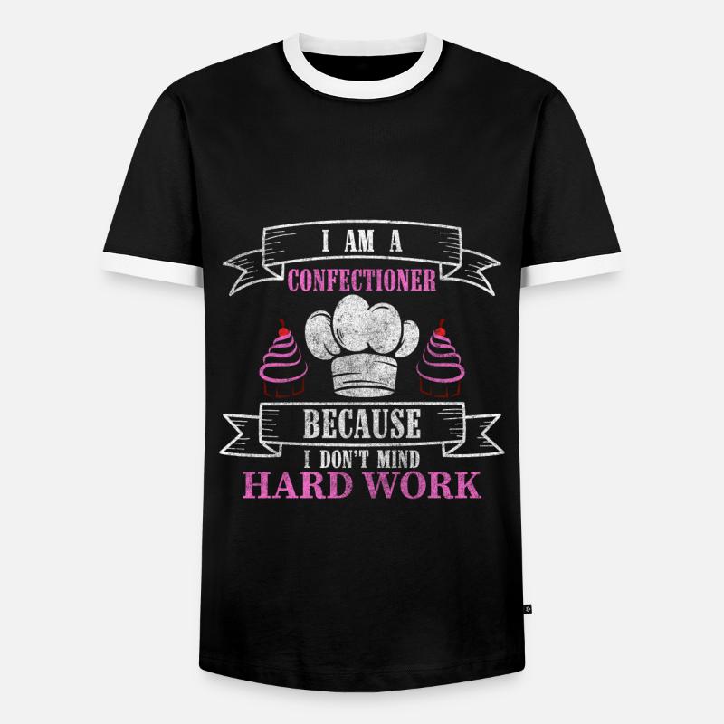 Konditor Bäcker Muffin - Männer Kontrast-T-Shirt - Schwarz/Weiß