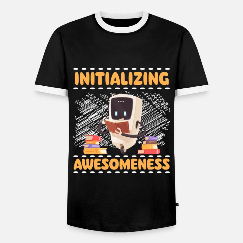 Machine Mechanics Combat Robot - Men's Ringer Shirt - black/white
