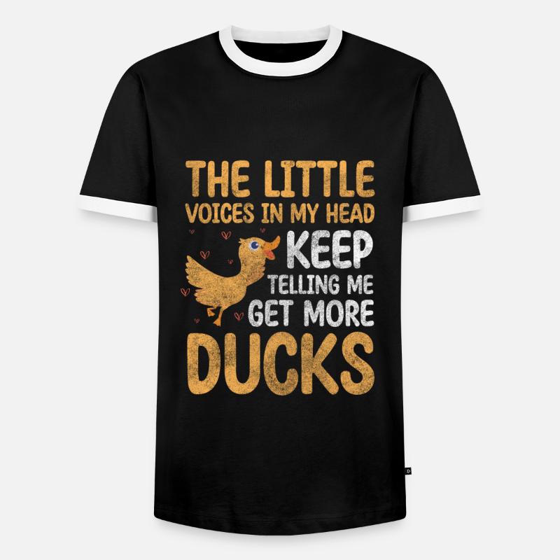 Entchen Wasservogel - Männer Kontrast-T-Shirt - Schwarz/Weiß