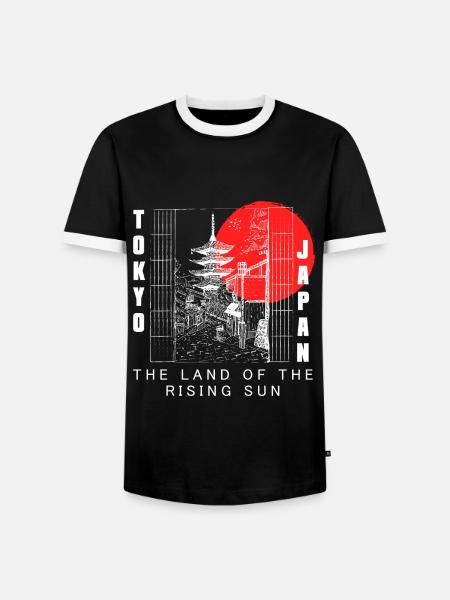 Japan Kultur Japanisch Asiatisch - Männer Kontrast-T-Shirt - Schwarz/Weiß