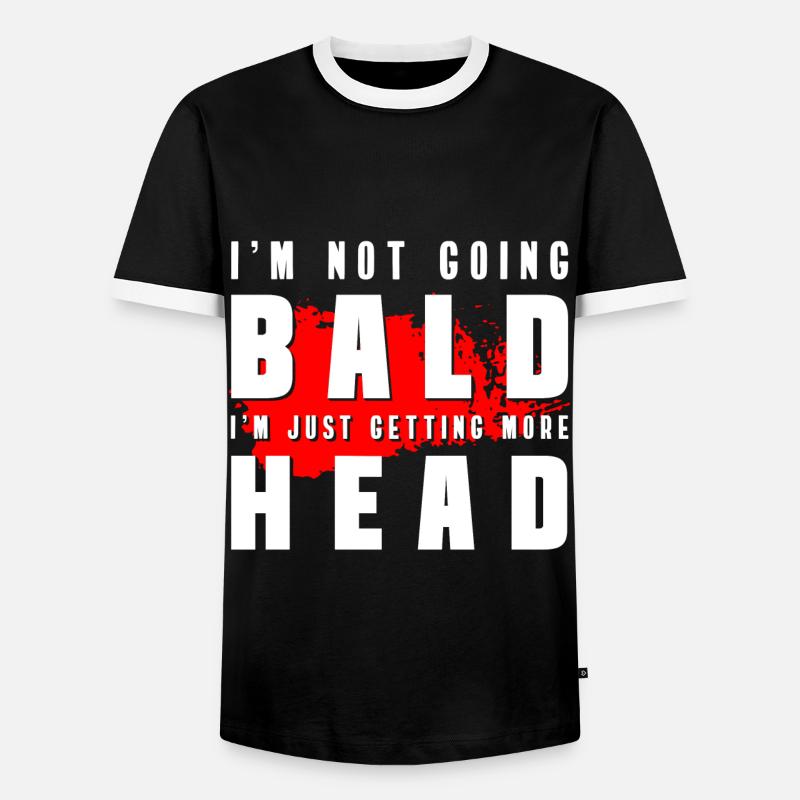 Glatze Mann - Männer Kontrast-T-Shirt - Schwarz/Weiß