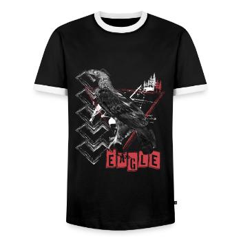 Tattoo Skull Hardcore Wild - Männer Kontrast-T-Shirt - Schwarz/Weiß - Vorne - AI Model Female 172 light (172cm) & AI Model Male 178 light (178cm)