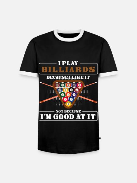 Billiard Kneipe Gewinn - Männer Kontrast-T-Shirt - Schwarz/Weiß