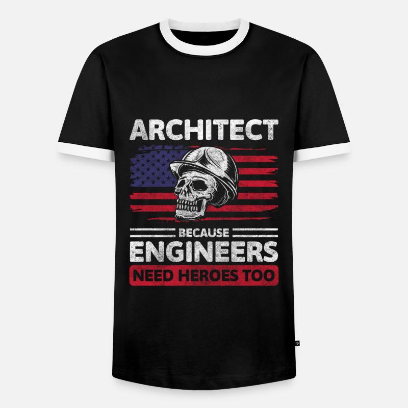Architect Builder - Men's Ringer Shirt - black/white