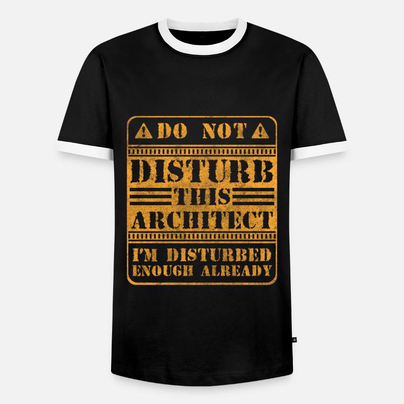 Engineer Architect's Office - Men's Ringer Shirt - black/white
