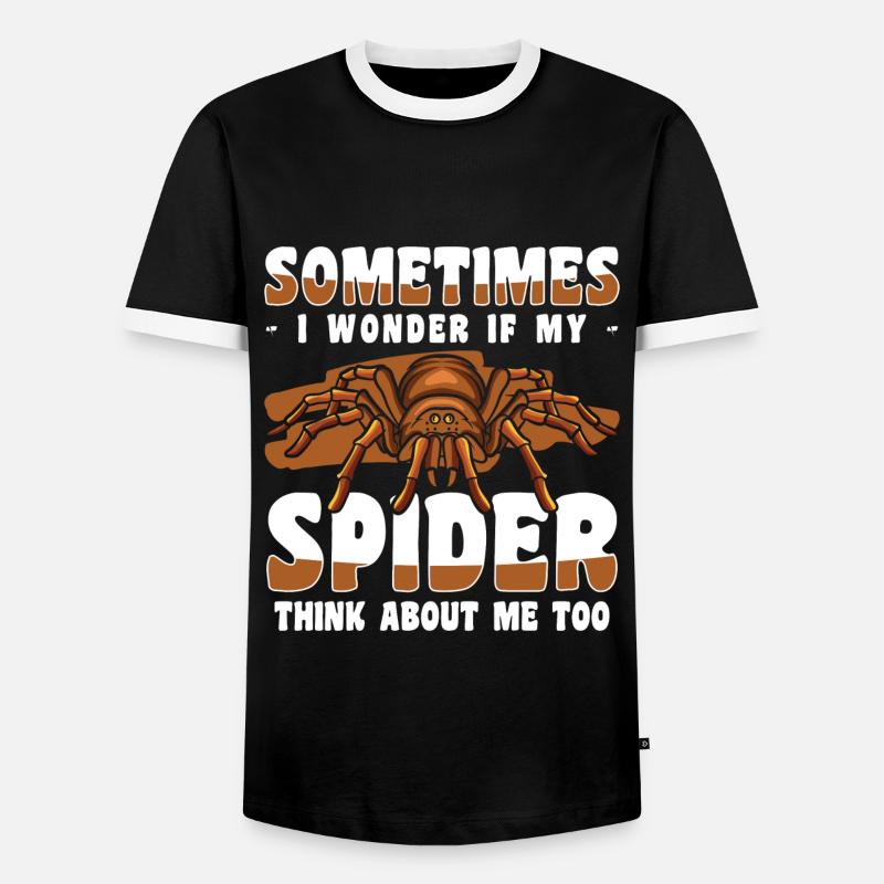 Spider Web Crawling - Men's Ringer Shirt - black/white