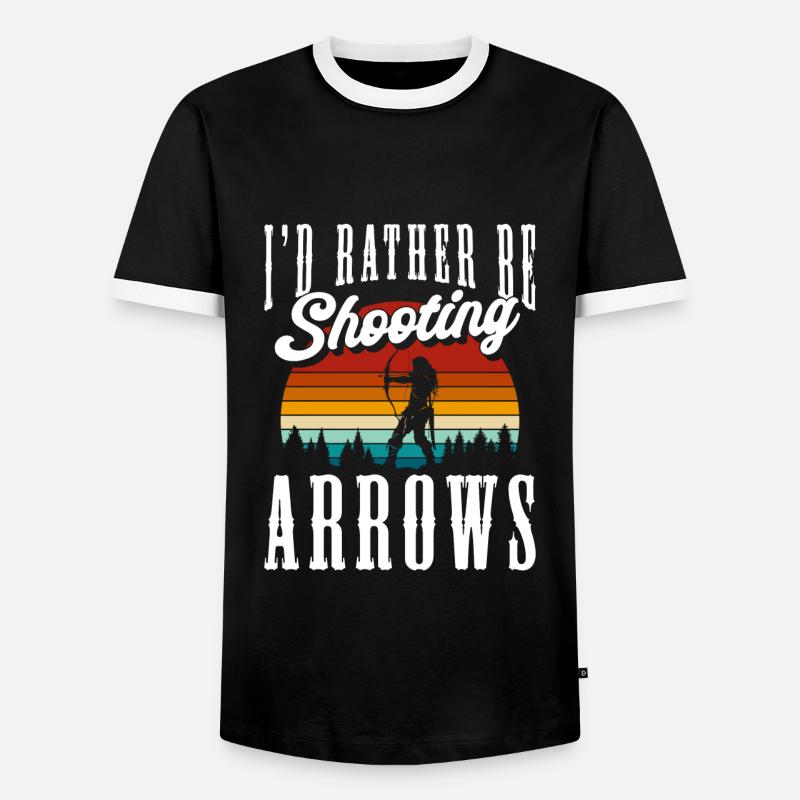 Archery Target - Men's Ringer Shirt - black/white
