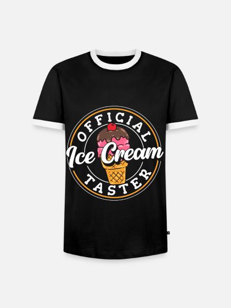 Eis Süßigkeiten Geschmack - Männer Kontrast-T-Shirt - Schwarz/Weiß