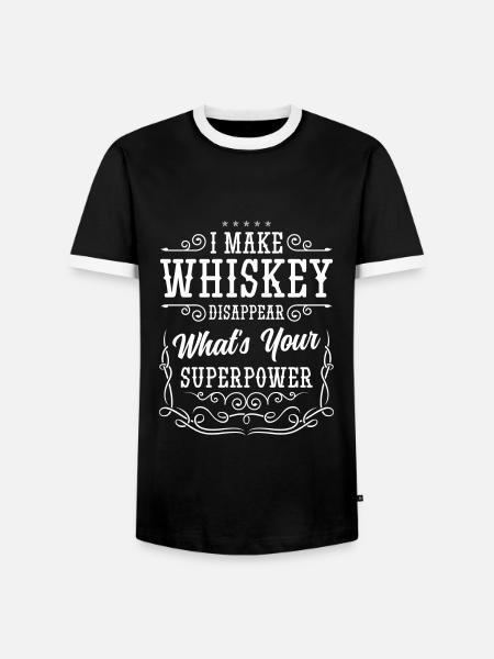 Schnaps Flasche Männer Köstlich - Männer Kontrast-T-Shirt - Schwarz/Weiß