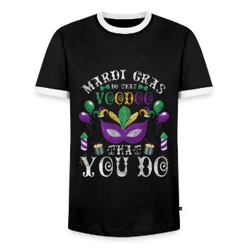 Karneval Maske Bunt Spaß - Männer Kontrast-T-Shirt - Schwarz/Weiß - Vorne - AI Model Female 172 light (172cm) & AI Model Male 178 light (178cm)