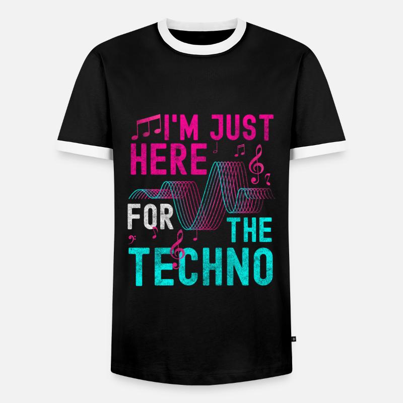 Techno Electro Dancing Jumpstyle - Men's Ringer Shirt - black/white