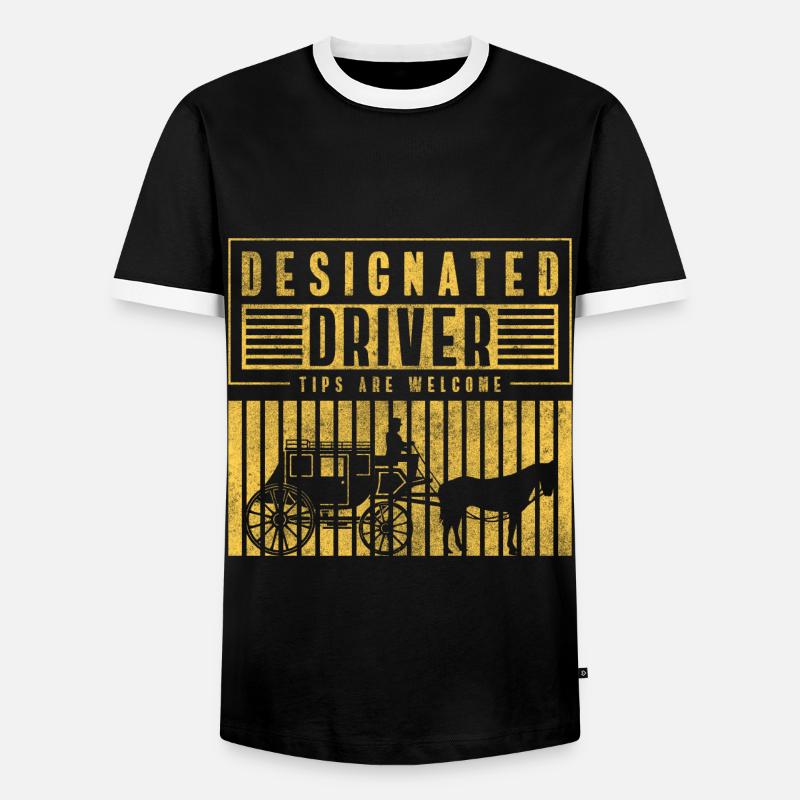Pferdekutscher Beruf Gast Kutschieren - Männer Kontrast-T-Shirt - Schwarz/Weiß