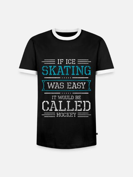 Eisläufer Eisbahn Kälte Eistanz - Männer Kontrast-T-Shirt - Schwarz/Weiß