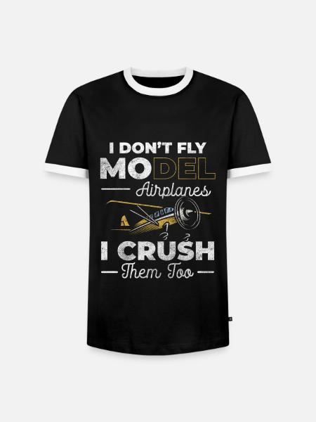 Flugzeug Modellbauer Flieger Testpilot - Männer Kontrast-T-Shirt - Schwarz/Weiß