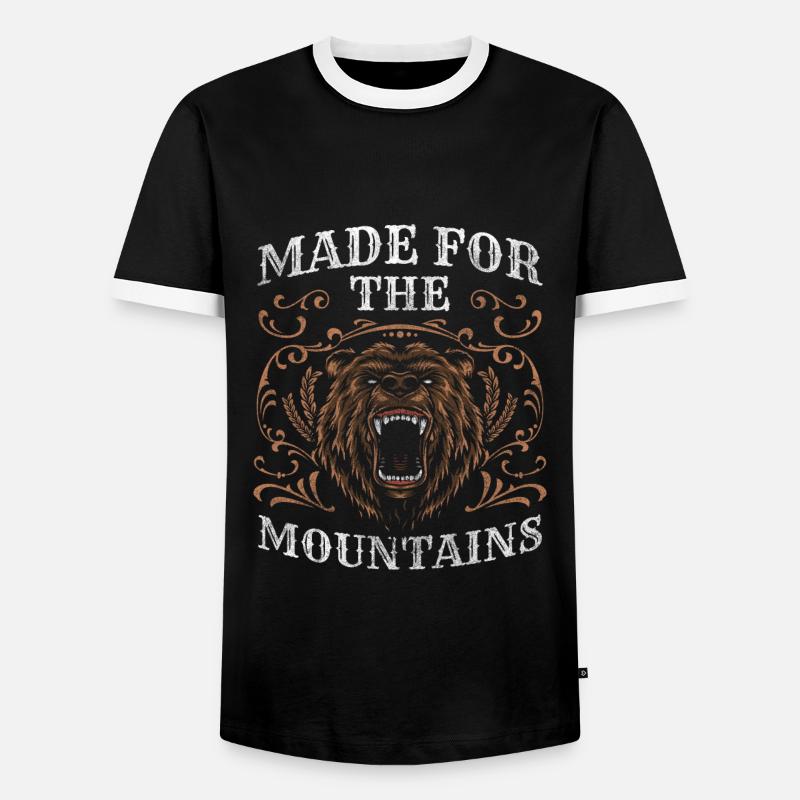 Bären Training Eisbär Jagd - Männer Kontrast-T-Shirt - Schwarz/Weiß