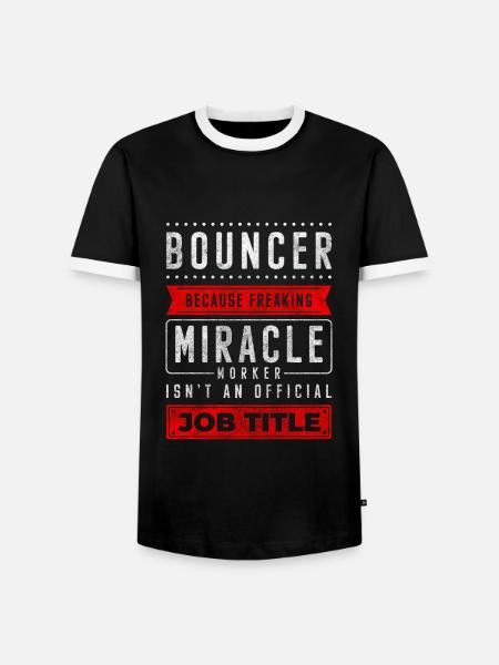 Security Disko Breit Fitness - Männer Kontrast-T-Shirt - Schwarz/Weiß