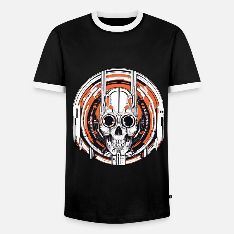 Techno Hardstyle Electro Robotics - Men's Ringer Shirt - black/white