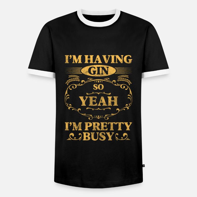 Alcohol Drunkard Longsdrinks - Men's Ringer Shirt - black/white
