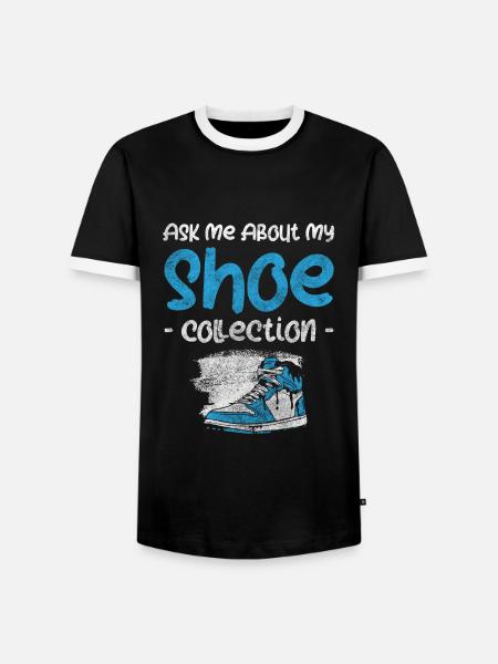 Schuh Sammler Modisch Sucht - Männer Kontrast-T-Shirt - Schwarz/Weiß