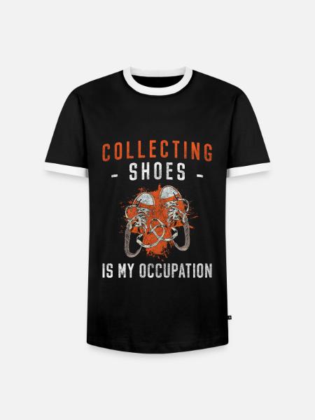 Schuh Schuhsammler Liebe Auffällig - Männer Kontrast-T-Shirt - Schwarz/Weiß
