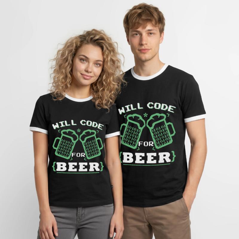 Lustige Programmierung Coder Programmierer Coder Codierung Männer Kontrast-T-Shirt
